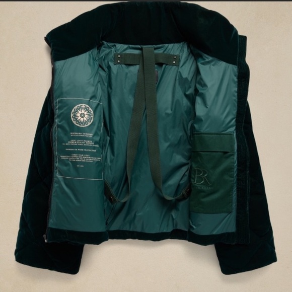 NWT! Banana Republic Black Snowdon Velvet Puffer Coat - Size XL💙 - Picture 4 of 8